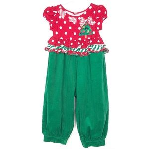 Bonnie Baby | Wx Cmas Tree Pant Romper